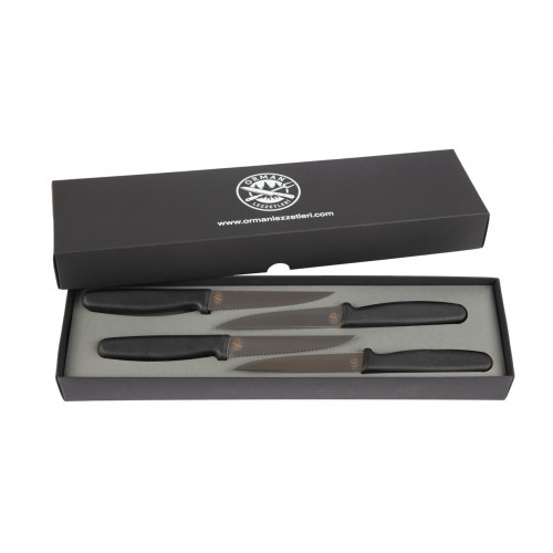 ORMAN LEZZETLERİ SEBZE/MEYVE BIÇAĞI SİYAH 4'lü set