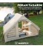 Madfox Bigless Glamping Cotton Inflatable Şişme Çadır [ Baca Çıkışlı ]