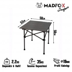 Madfox Surface Küçük Boy Katlanır Kamp Masası