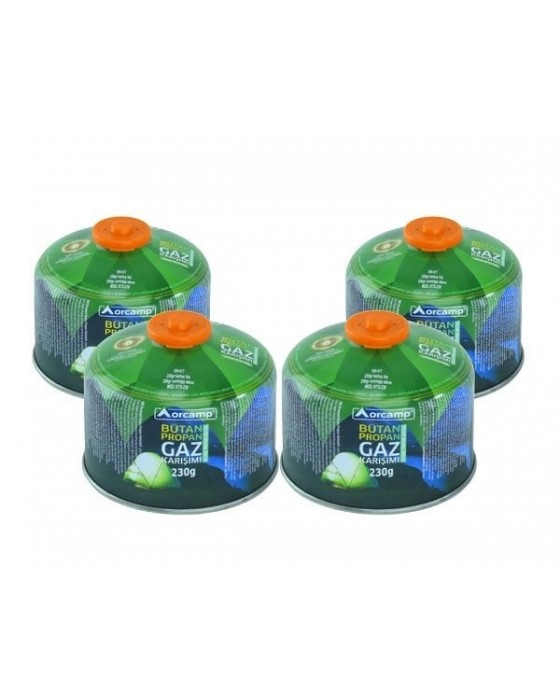 4 Adet Orcamp 230 Gram Vidalı Gaz Kartuşu KTS-230
