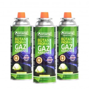 Orcamp 227 Gram Setli Gaz Kartuşu 3'lü set