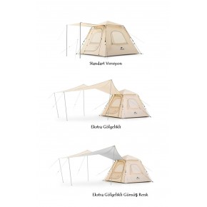 Naturehike Ango UPF 50+ Gölgelikli Otomatik Kurulum Kamp Çadırı