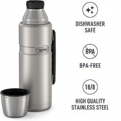 Thermos Sk2010 Stainless King Large Matte Stainless Steel 1.2 Lt. 163963-Ak