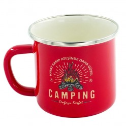 Orcamp Emaye Kupa Kırmızı Camping 330 ml