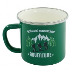 Orcamp Emaye Kupa 330 Ml Yeşil Adventure