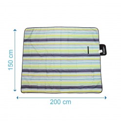 Skyloft Su Gecirmez Piknik Kamp Örtüsü Blue Stripe (Mavi)