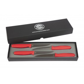 ORMAN LEZZETLERİ SEBZE/MEYVE BIÇAĞI KIRMIZI 4'lü set