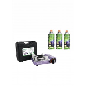 Orcamp Tekli Mini Portatif Ocak Mor+3 Adet Kartuş KTS-227
