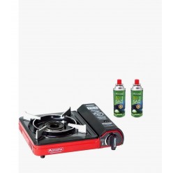 Orcamp Tekli Portatif Kamp Ocak Gaz Stop Emniyetli + 2 Adet 227 Kartuş