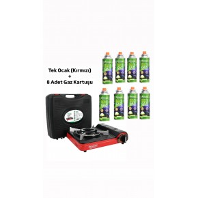 Orcamp Portatif Kamp Ocağı - Gaz Stop Emniyetli - 8 Adet 227 Kartuş