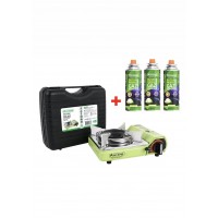 Orcamp Tekli Mini Portatif Kamp Ocak Ve 3 Adet 227 Gr Gaz Kartuş Seti Yeşil