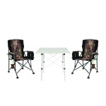 2 Adet Ol Outdoor Mammoth Katlanır Kamp Sandalyesi Komuflaj+Ol Outdoor Alüminyum Katlanır Kamp Masası