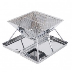 Kamp Katlanir Izgara Barbekü Metal Çanta Muhafazali