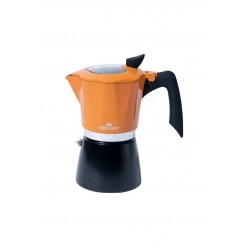 Kahve Potu Moka Pot 300 Ml 6 Cup Çift Filtre Sistemi Turuncu