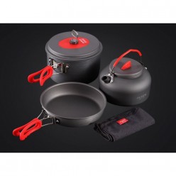 Alocs 2 3 Ki̇şi̇li̇k Kamp Tencere Tava Çaydanlik Seti̇ Pro Seri̇