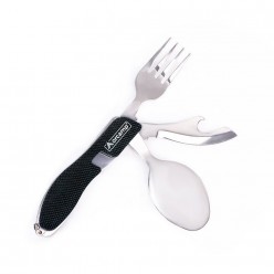 Orcamp Kamp Çatal Kaşık Bıçak Seti - Siyah