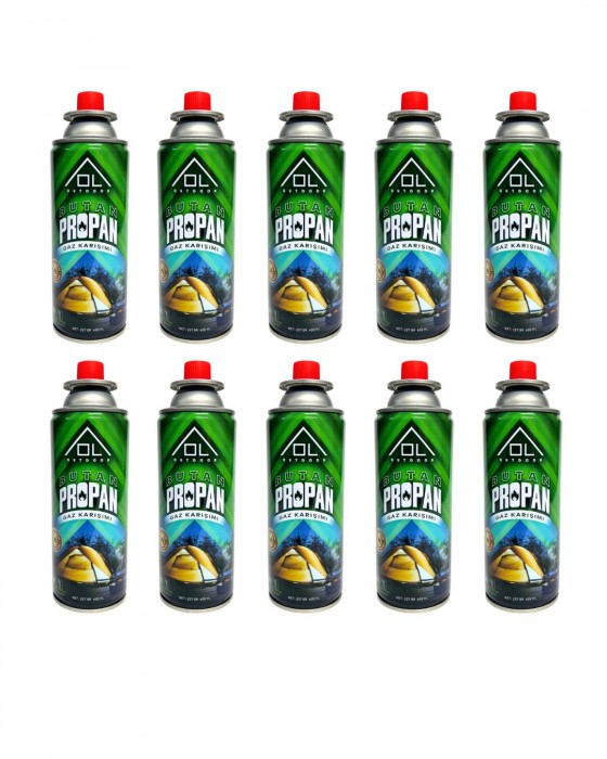 Ol Outdoor 227 Gram Bütan Propan Gaz Kartuşu 10 Adet