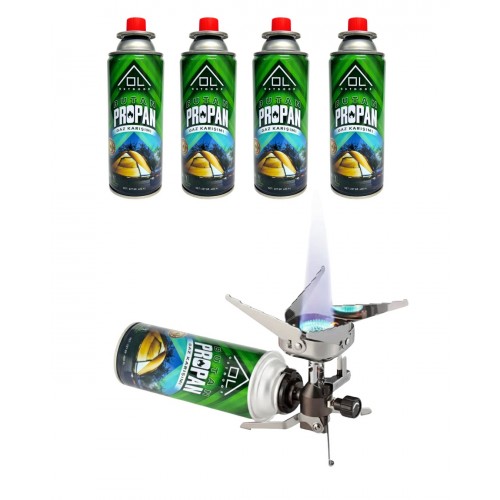 4 Adet 227 gr Gaz Kartuşu + Orcamp Midi Performans Ocak