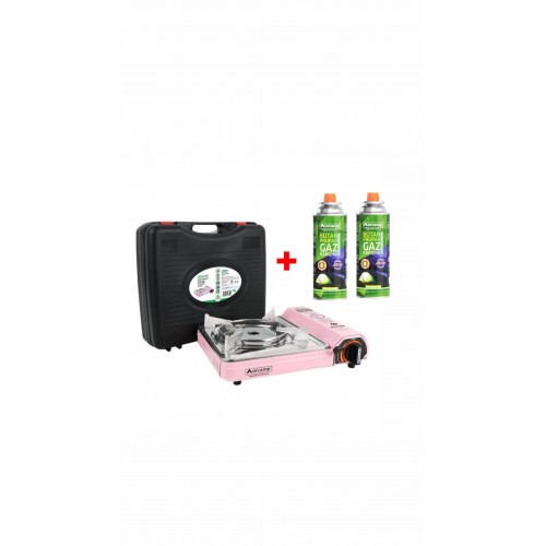 Orcamp Seramik Pro Kamp Ocak Pembe CK-508+2 Adet Kartuş KTS-227 Gr