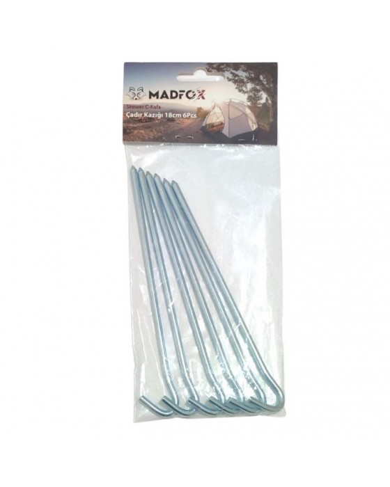 Madfox Skewer C-Kafa Çadır Kazığı 18Cm 6Pcs