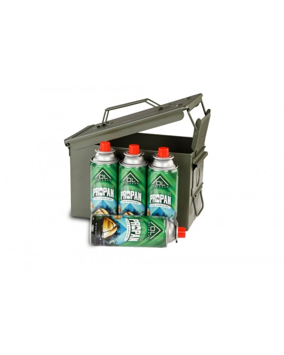 Metal Saklama Kutusu + 4 Adet Ol Outdoor 227 Gr Gaz Kartuşu