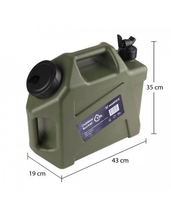 Madfox Galon Air PE Musluklu Su Bidonu 19 Litre